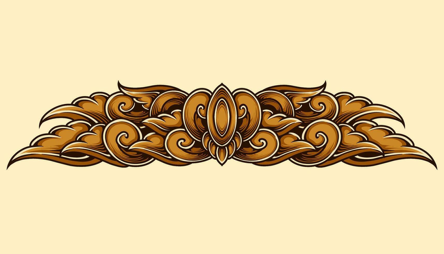 luxury Carved Classic Style Frame vector Free Vector