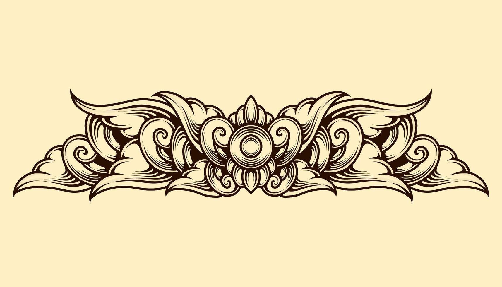 Classic vintage ornament frame vector