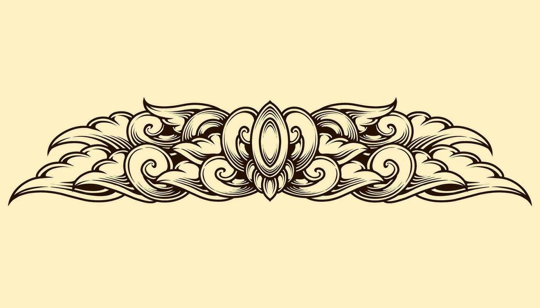 Classic vintage ornament frame vector