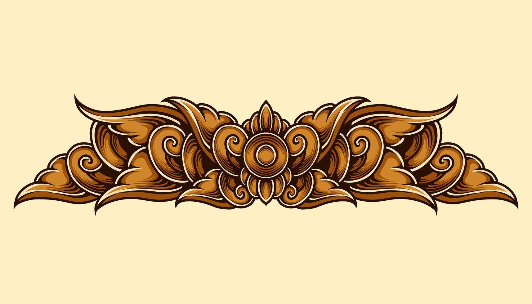 luxury Carved Classic Style Frame vector Free Vector