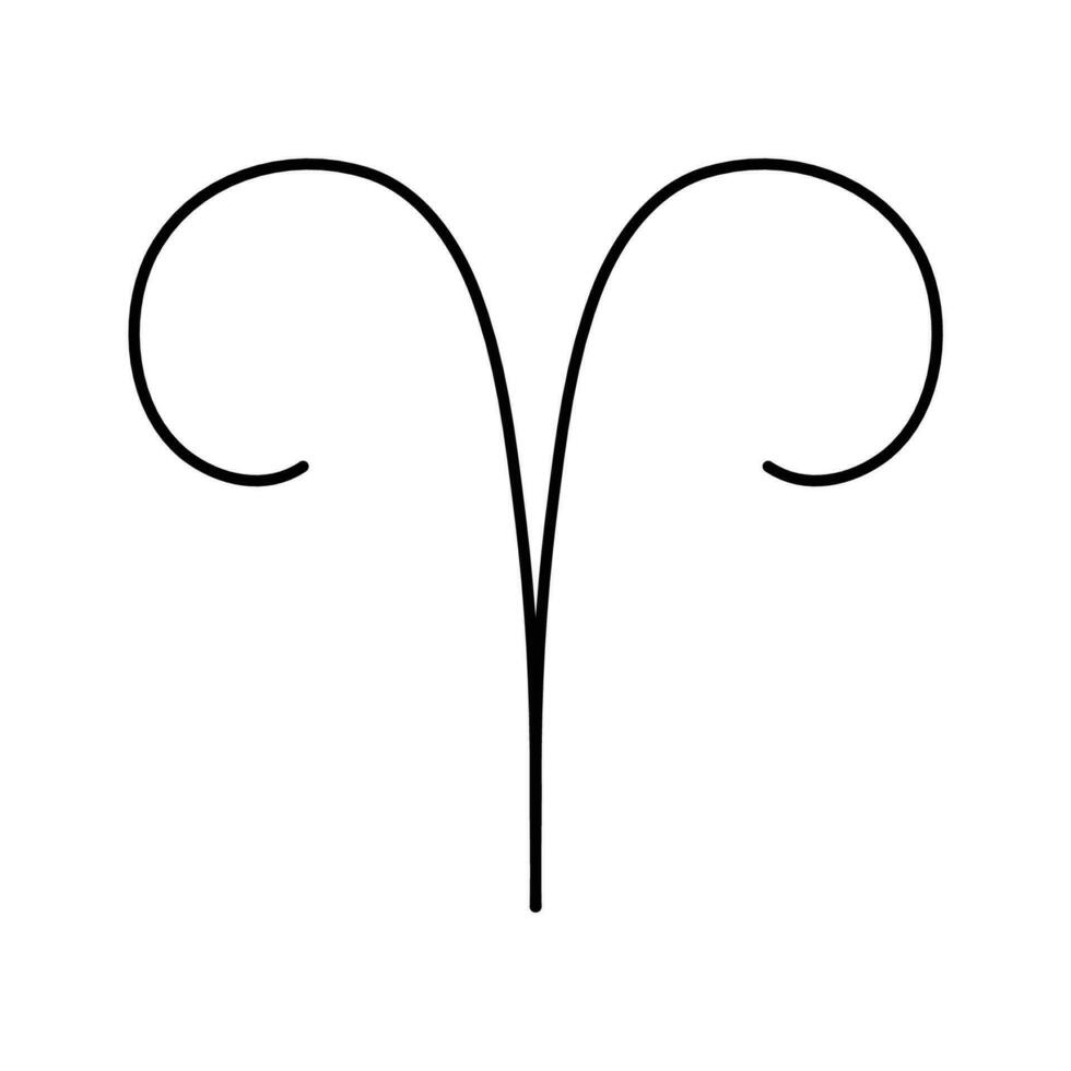 The zodiac sign is Aries. Editable vector icon in a minimalistic style.