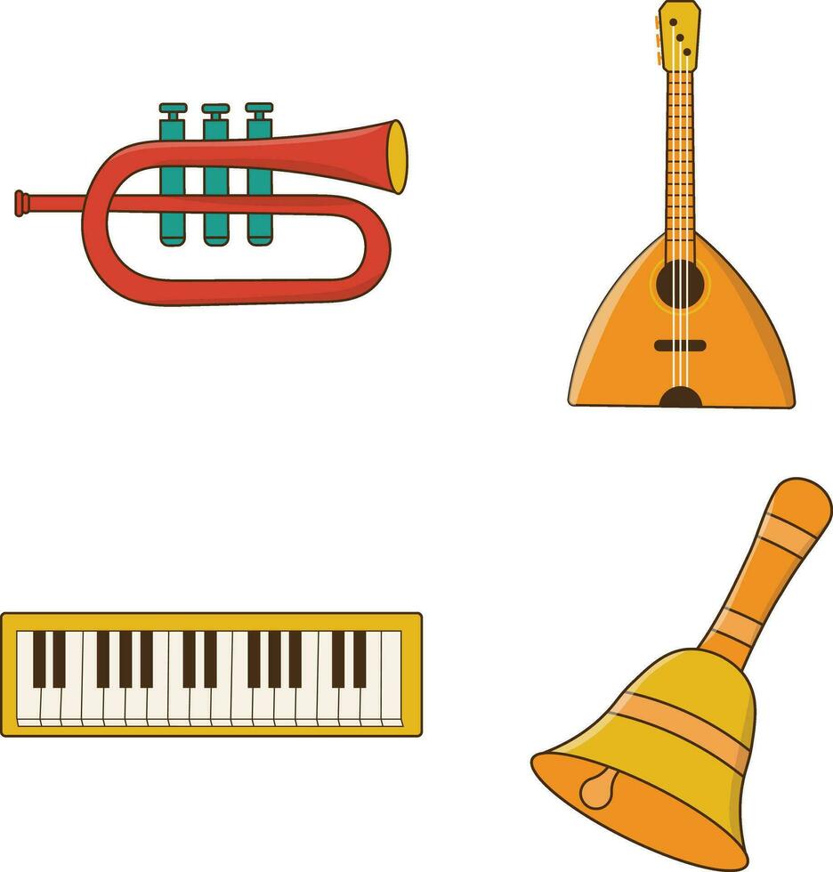 conjunto de musical instrumentos vector