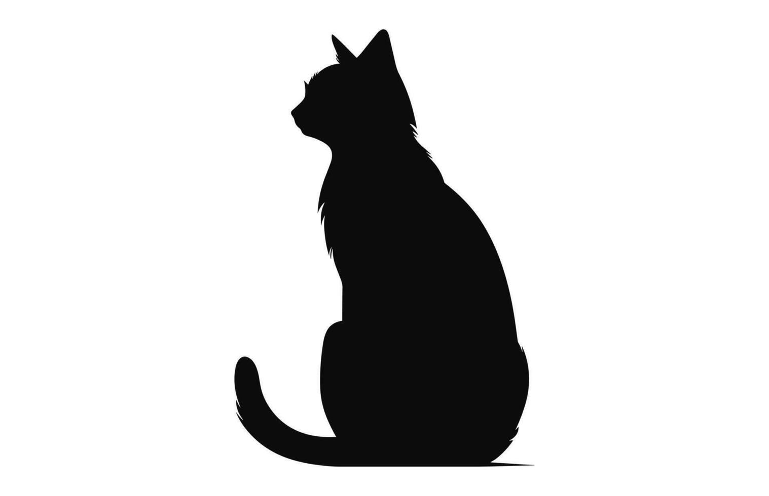 gato silueta negro vector gratis