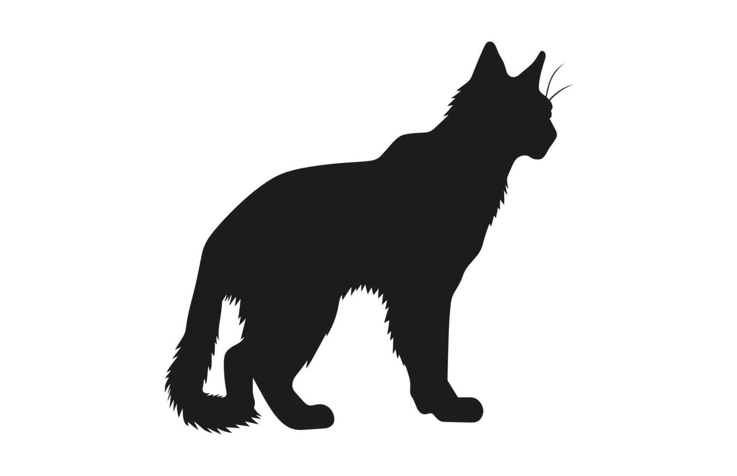 Lynx Cat black Silhouette Vector free