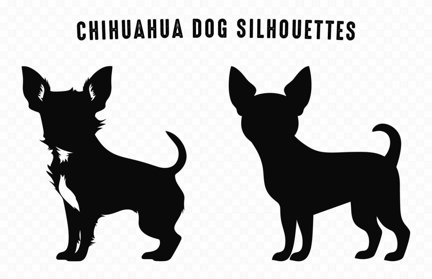 chihuahua perros vector negro silueta gratis