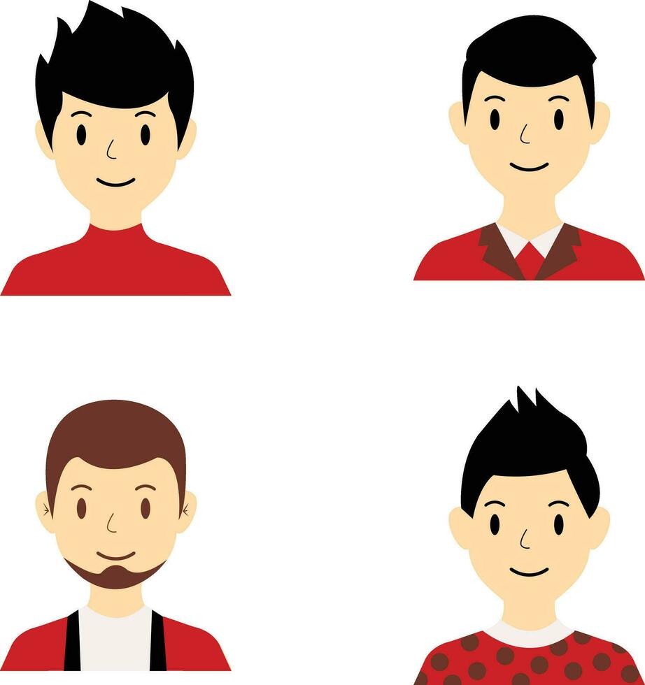 Business Man Avatar Collection. Isolated On White Background vector