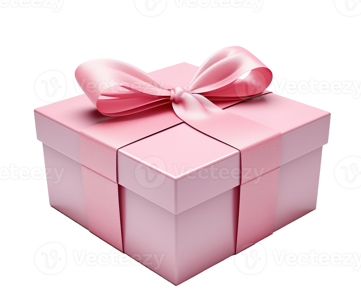 AI generated illustration of pink valentine gift box ai generated png