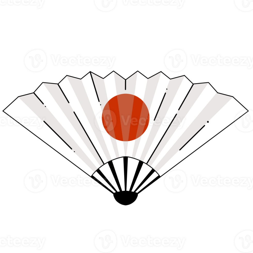 japanese fan illustration png