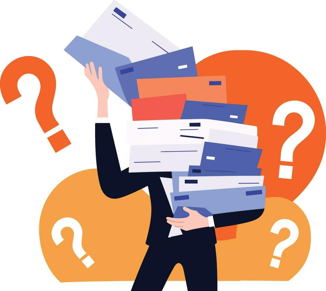 hard working man in flat style isolated on background vector
