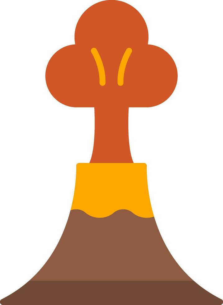 Volcano Flat Icon vector