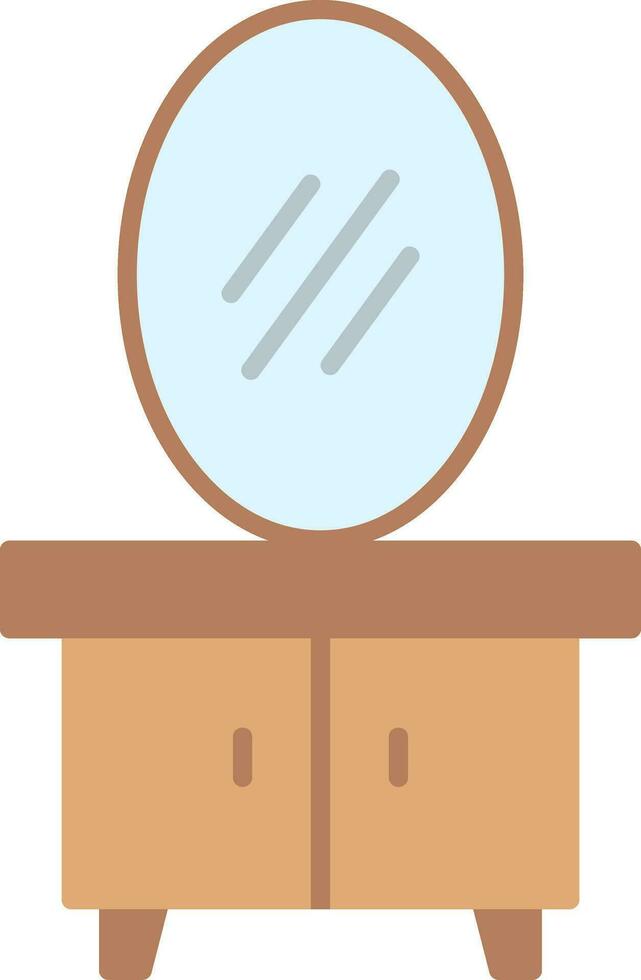 Dressing Table Flat Icon vector