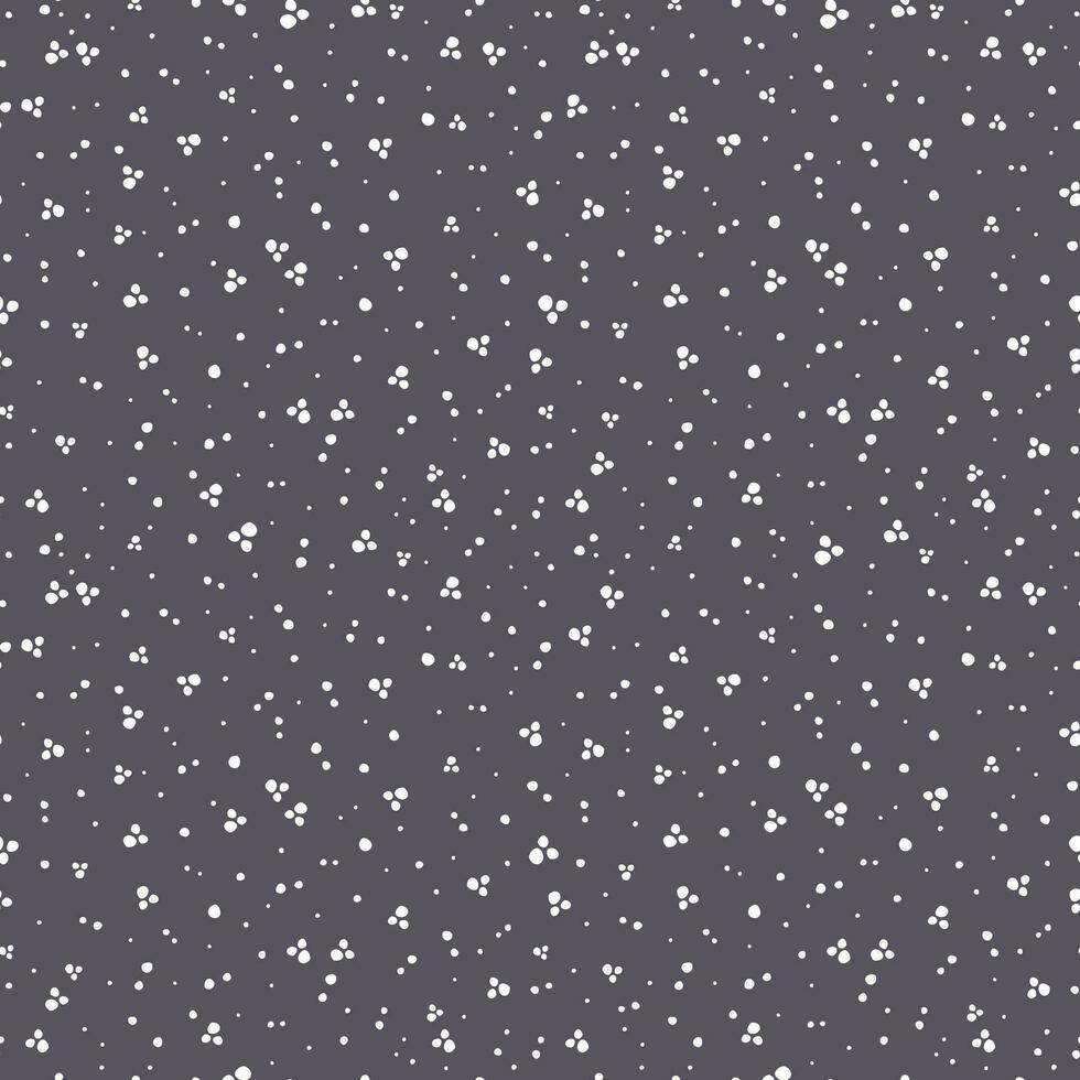 Seamless vector pattern with white spots on a dark background. For wallpaper, wrapping paper, textile, cards, web page background, interior decor, menu.
