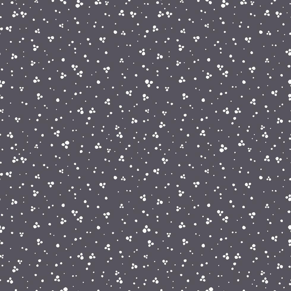 Seamless vector pattern with white spots on a dark background. For wallpaper, wrapping paper, textile, cards, web page background, interior decor, menu.