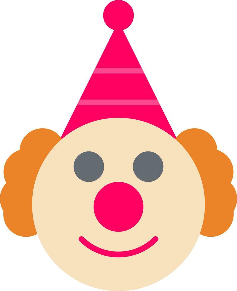 Clown Flat Icon vector