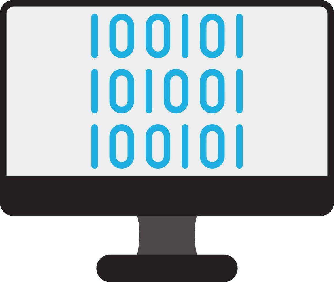 Binary Code Flat Icon vector