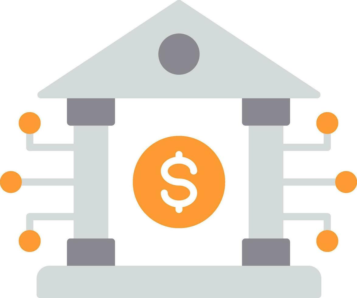 Banking System Flat Icon vector