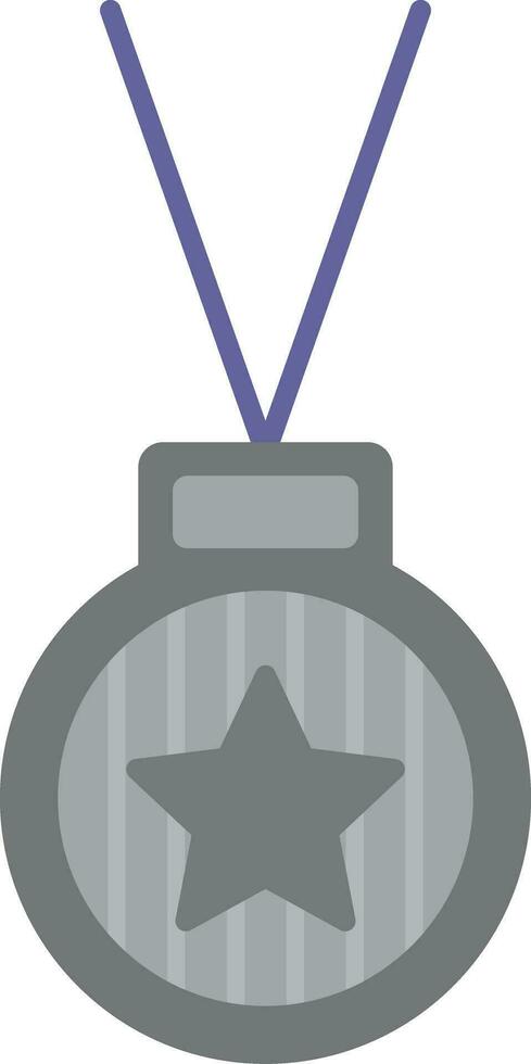 icono de medalla plana vector