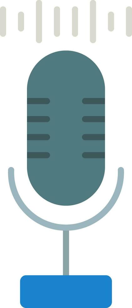 grabadora de audio icono plano vector