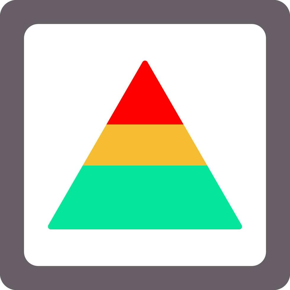 Pyramid Flat Icon vector