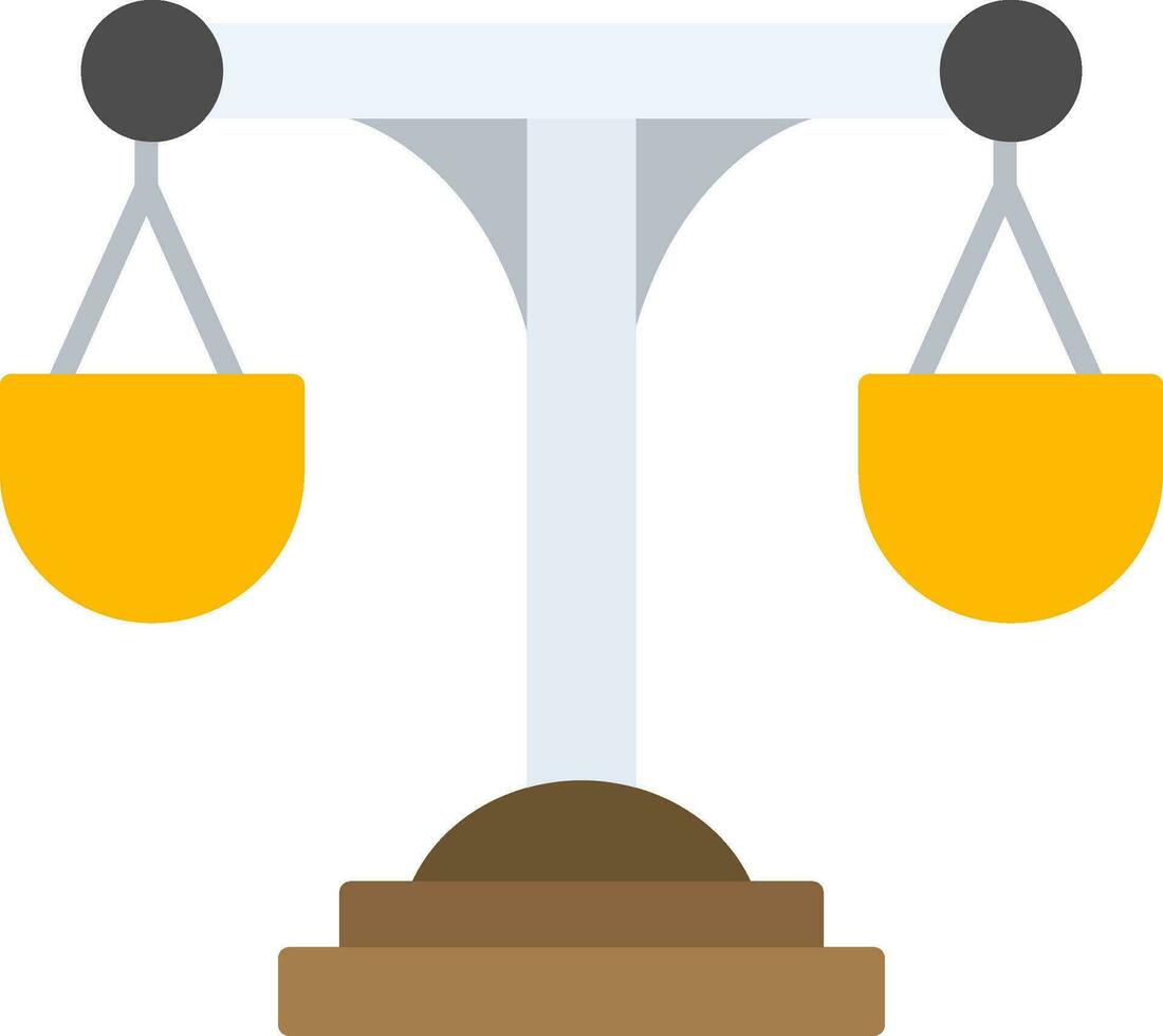 Justice Scale Flat Icon vector
