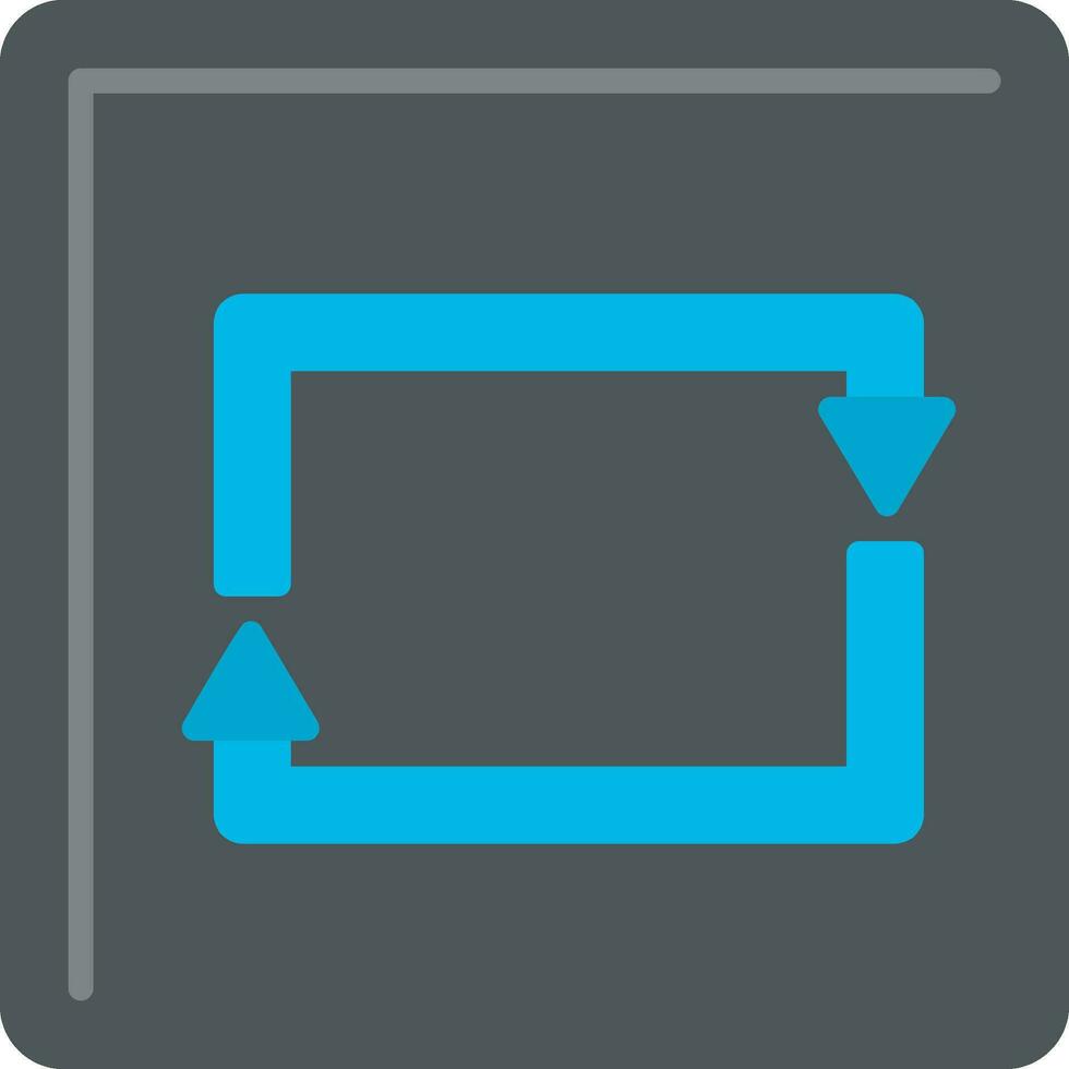 Rectangular Arrow Flat Icon vector