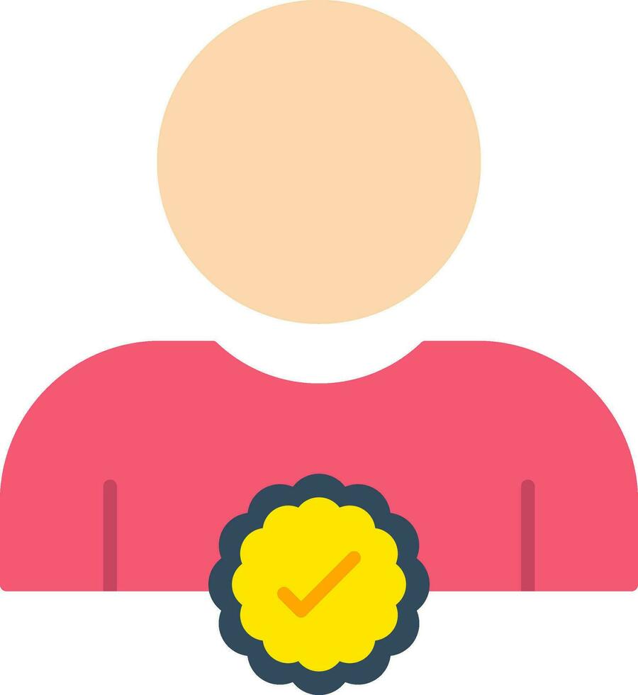 Verified User Flat Icon vector