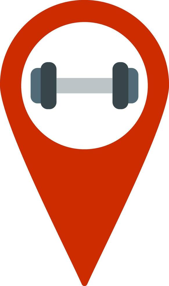 Gym Location Flat Icon vector
