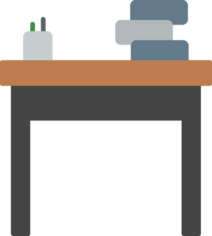 School Desk Flat Icon vector