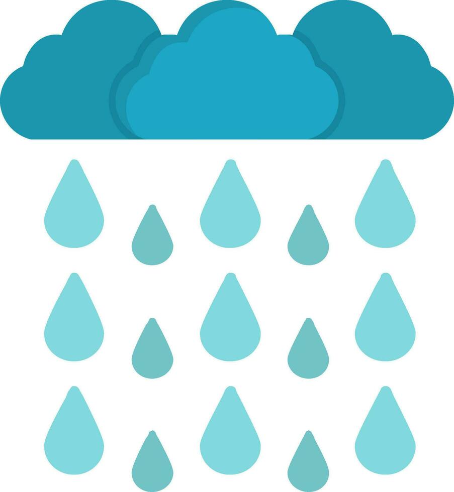 Heavy Rain Flat Icon vector