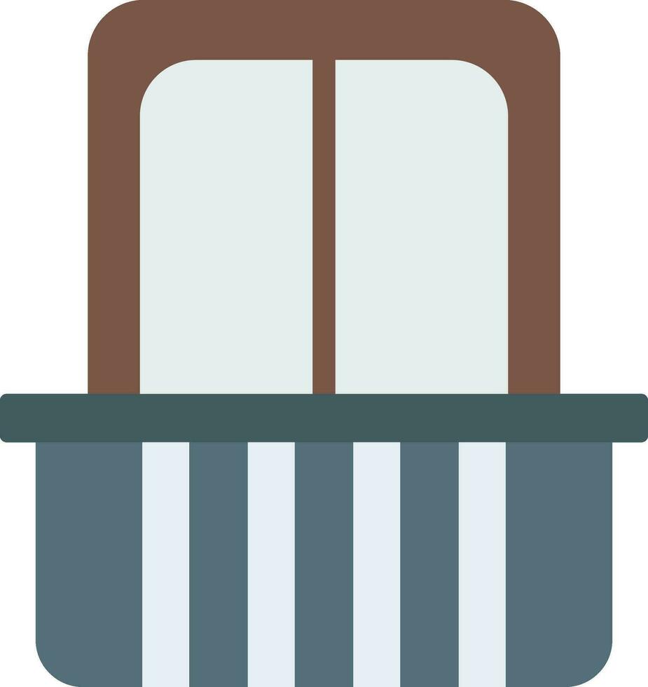 Balcony Flat Icon vector