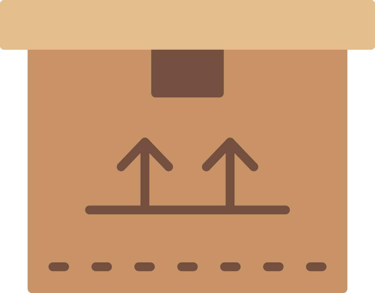 Cardboard Box Flat Icon vector