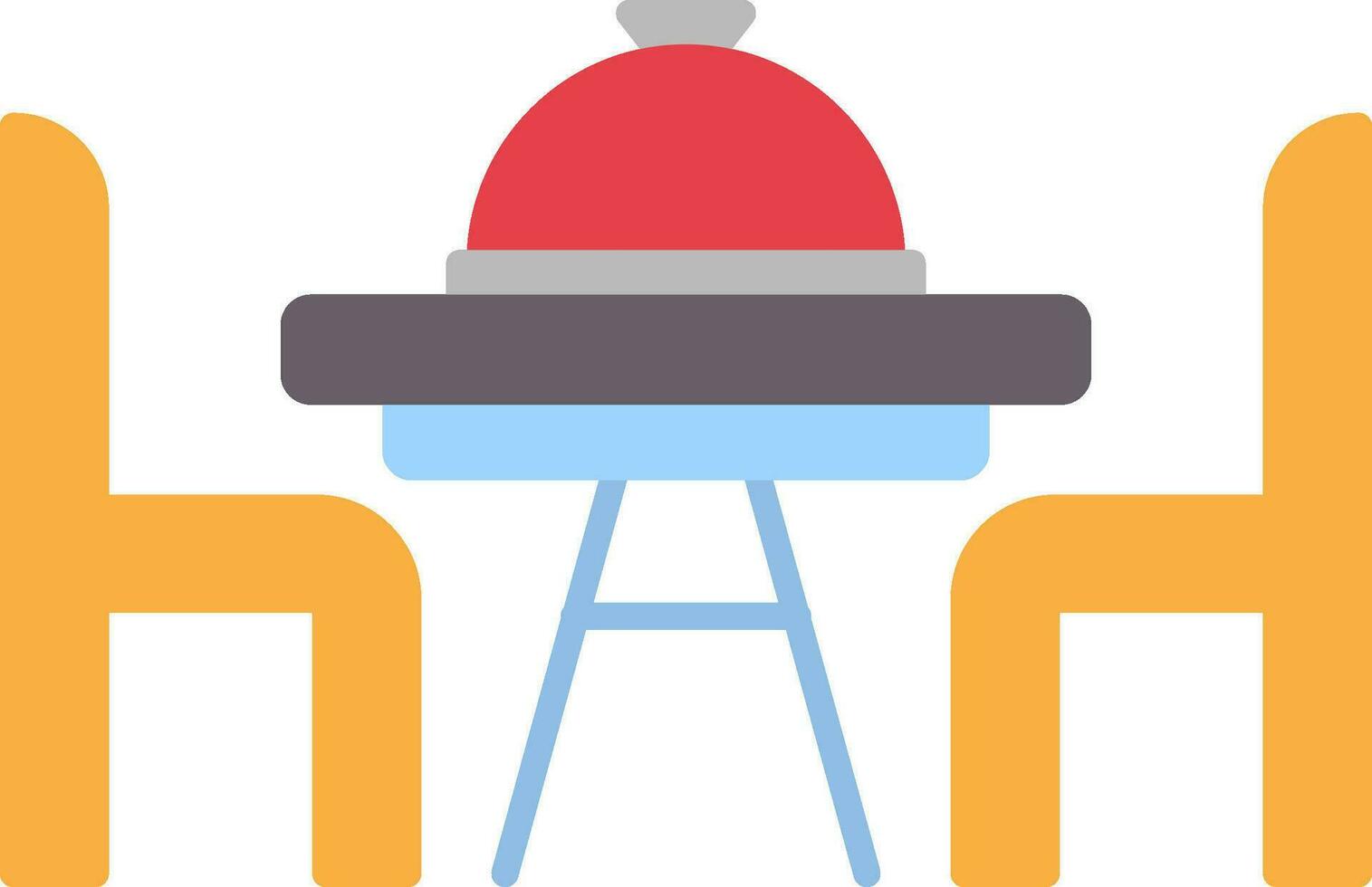 Dinner Table Flat Icon vector