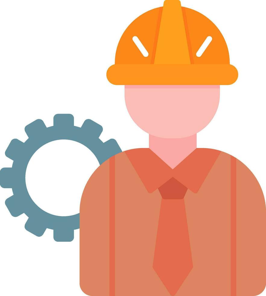 Engineer Flat Icon vector