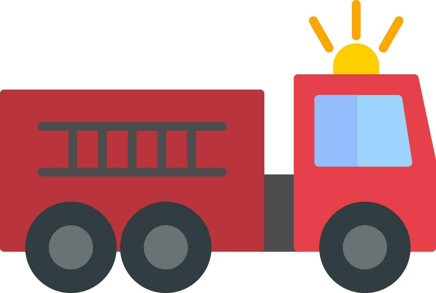 Fire Truck Flat Icon vector