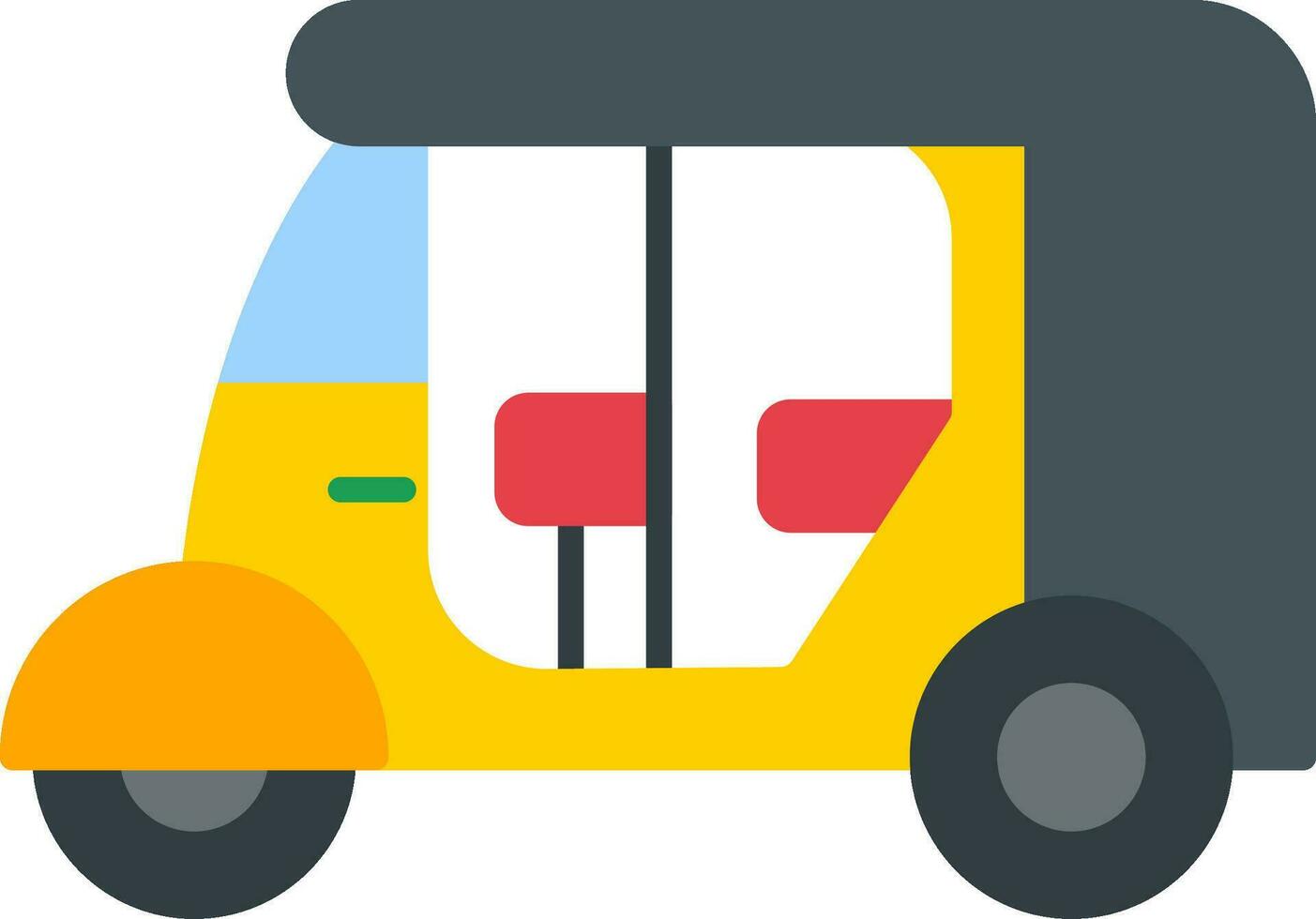 Rickshaw Flat Icon vector