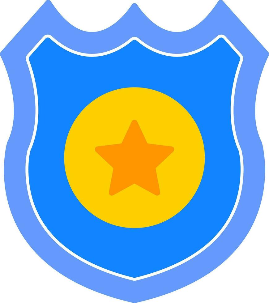 Police Badge Flat Icon vector