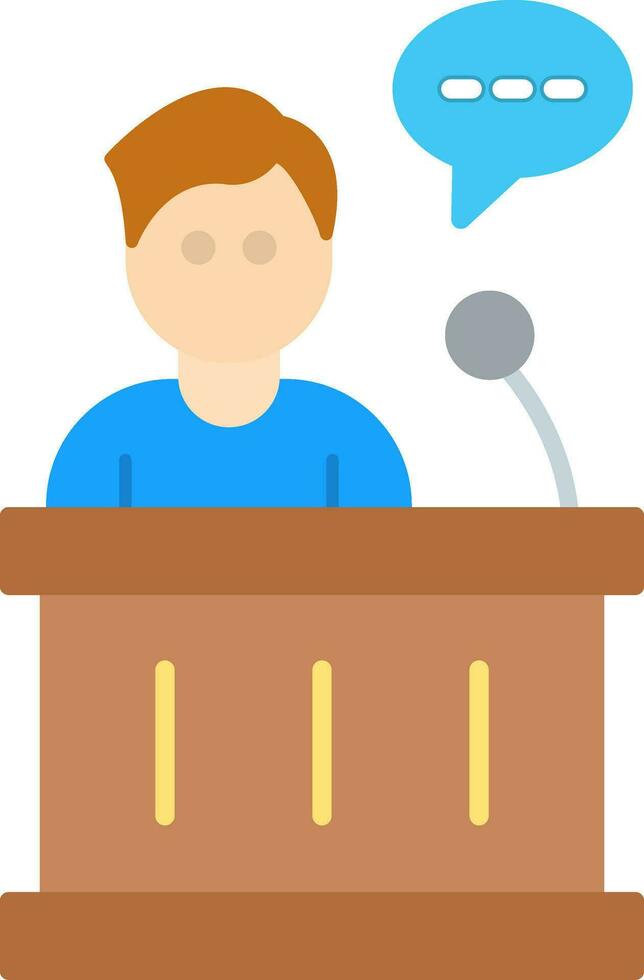 Speech Flat Icon vector