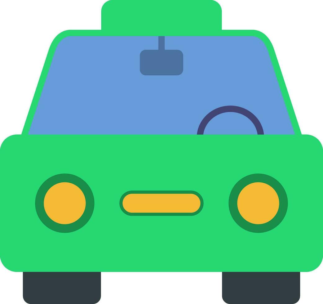 taxi, plano, icono vector