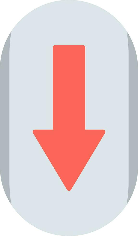 Scroll Down Flat Icon vector