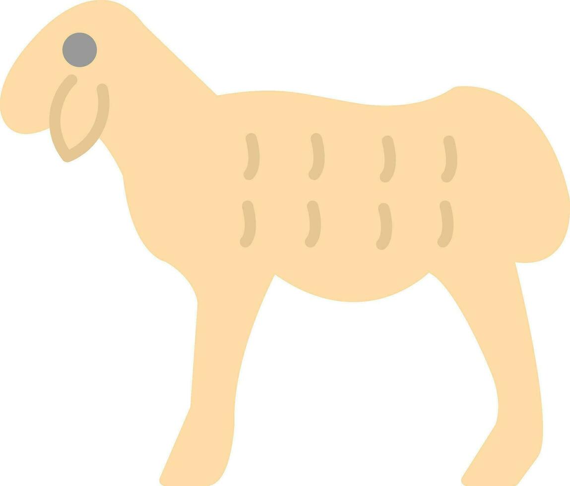 icono plano de oveja vector