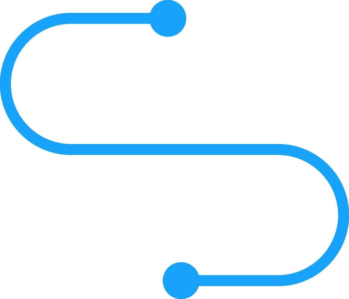 Curve Flat Icon vector