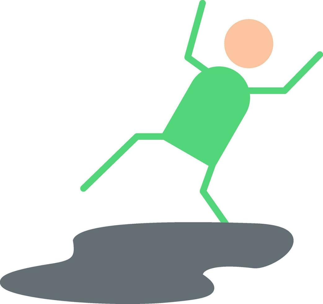 Slippery Flat Icon vector
