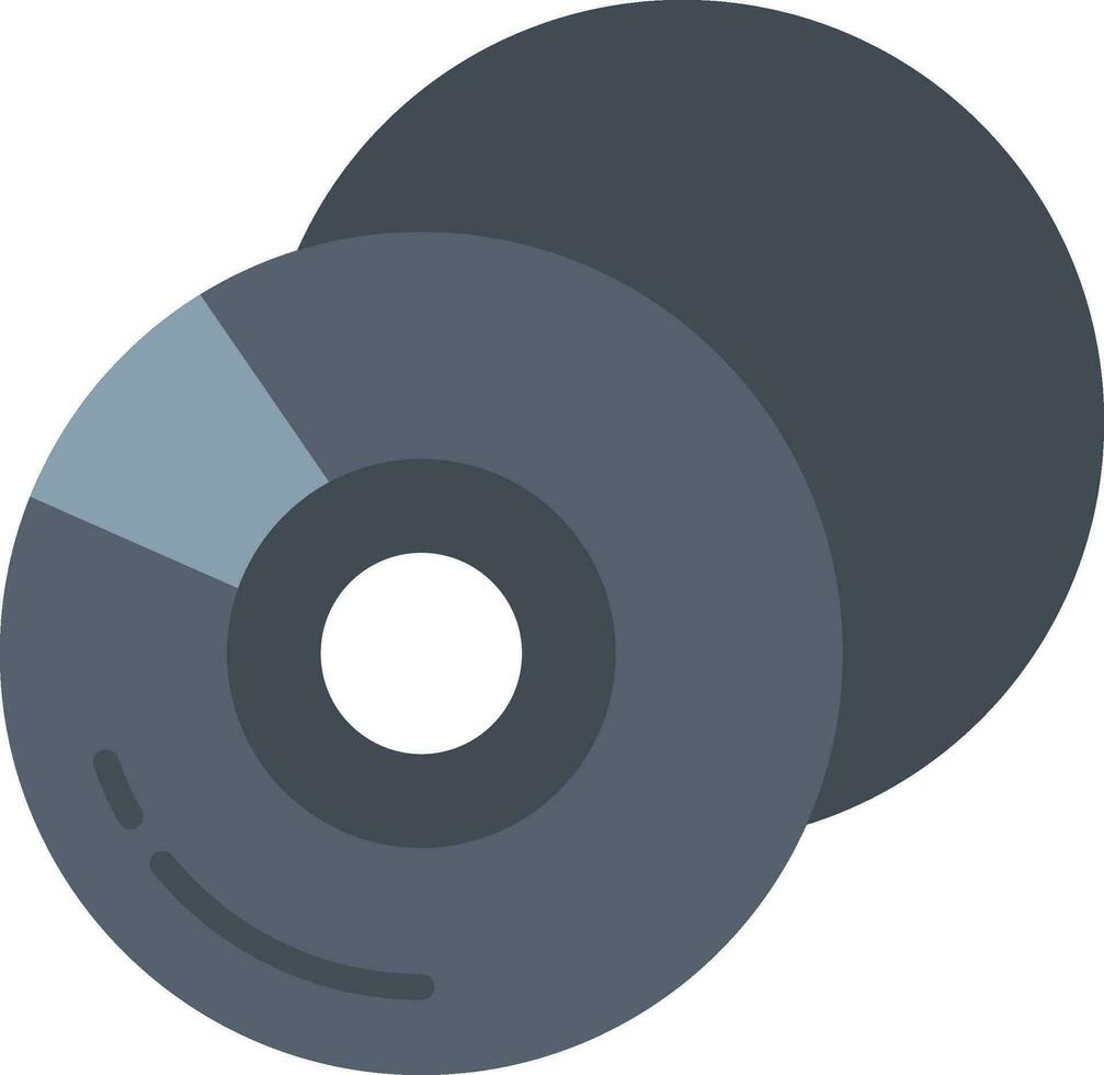 icono plano de disco compacto vector