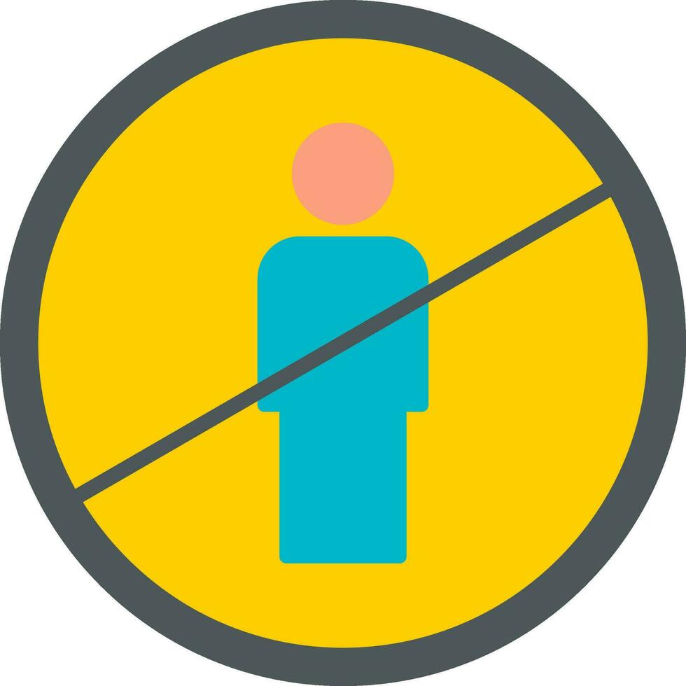 No Entry Flat Icon vector