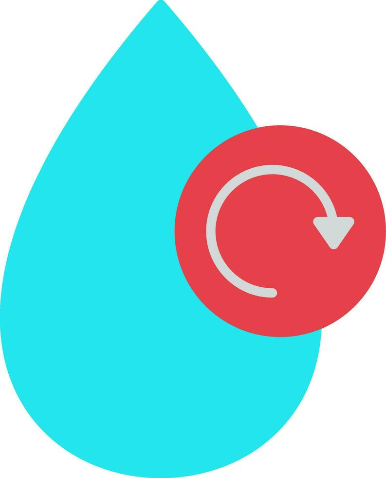 Water Recycle Flat Icon vector