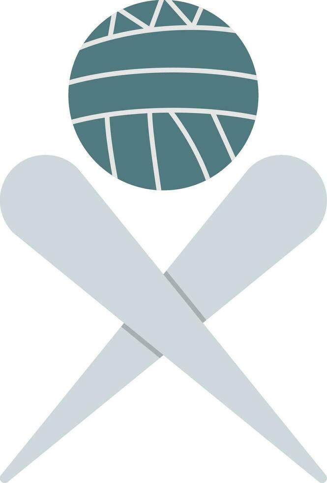 Knitting Needles Flat Icon vector