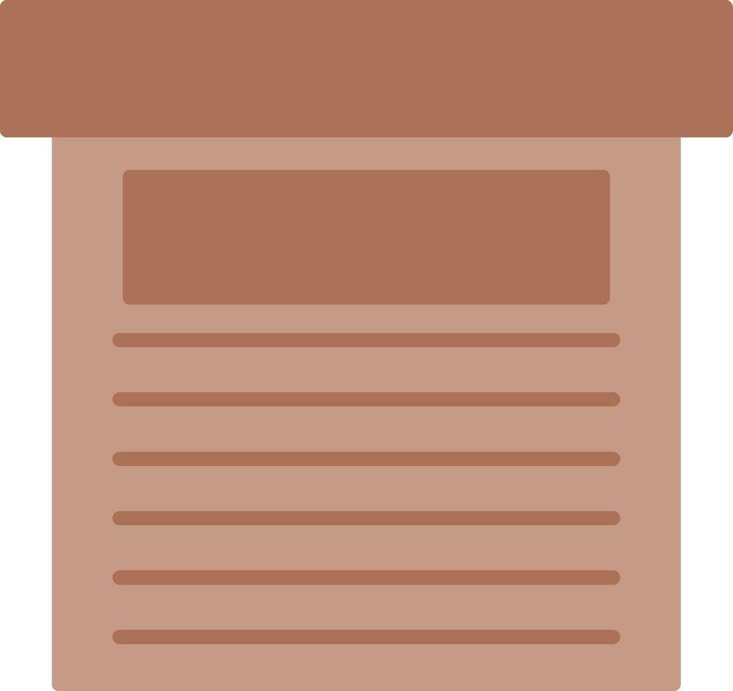 Storage Box Flat Icon vector