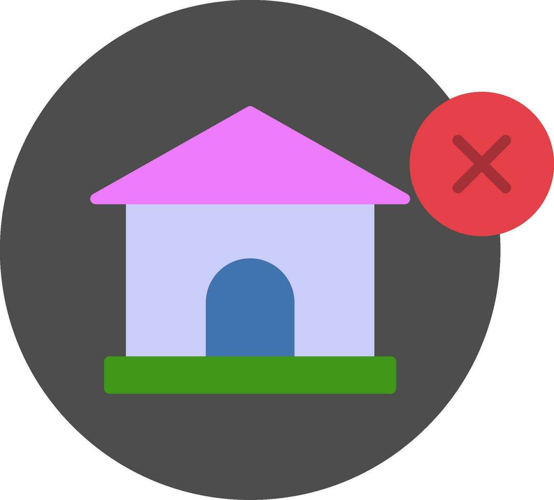 No House Flat Icon vector