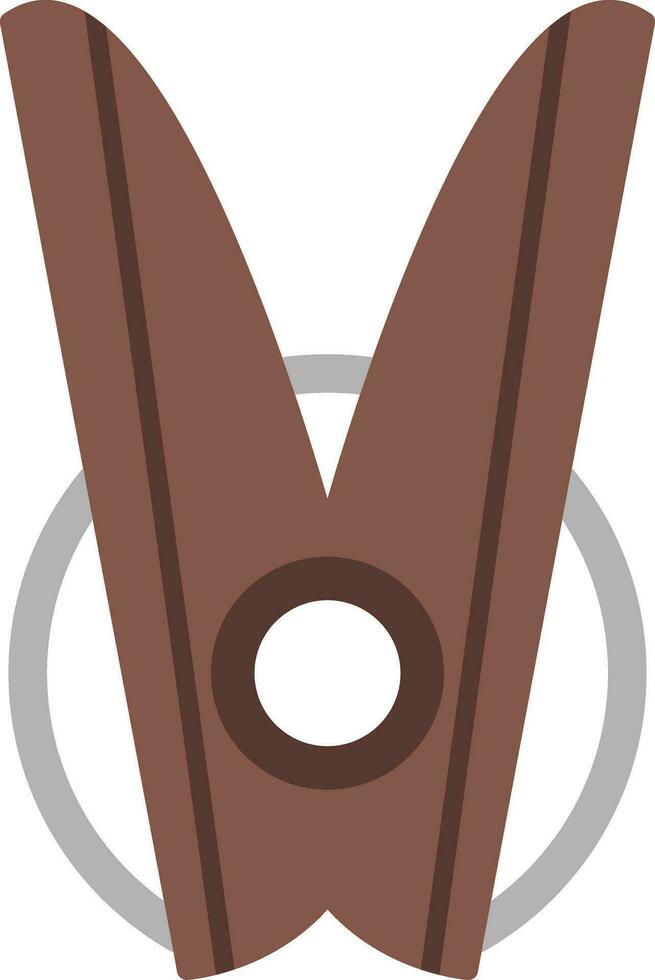 Clothespin Flat Icon vector