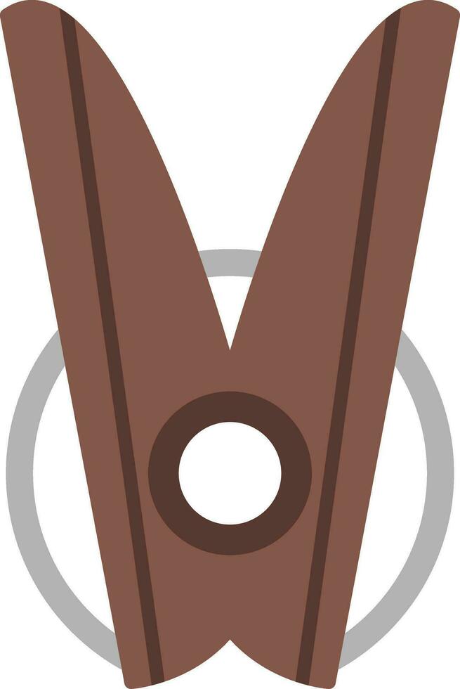 Clothespin Flat Icon vector